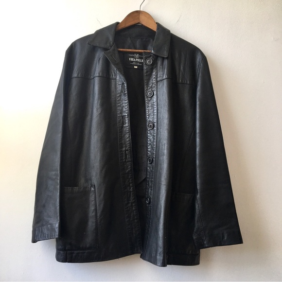 VERA PELLE authentic Italian leather women’s jacket. Size 48. Black. - Picture 12 of 16